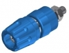 PKI 10A BL  Gniazdo laboratoryjne (aparatowe) izolowane 4mm, przyłącze M4, 35/16A, niebieskie, Hirschmann, 930103102, PKI10A